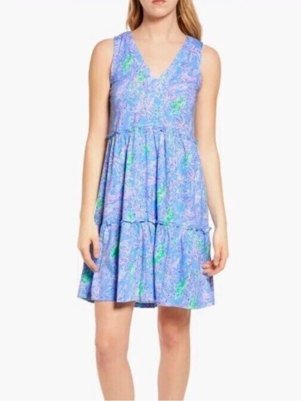 Lilly Pulitzer Lorina Swing Dress Blue Peri The Turtle Package Size XXS